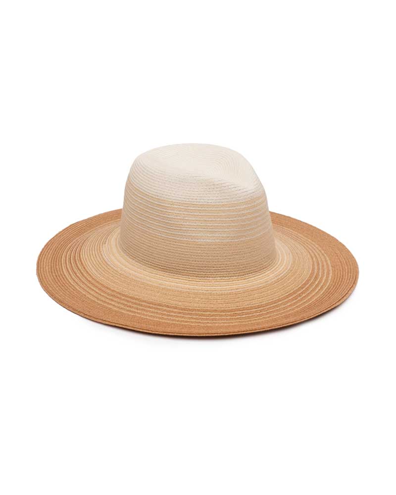 Emmanuelle Fedora Hat in Ivory/natural/camel