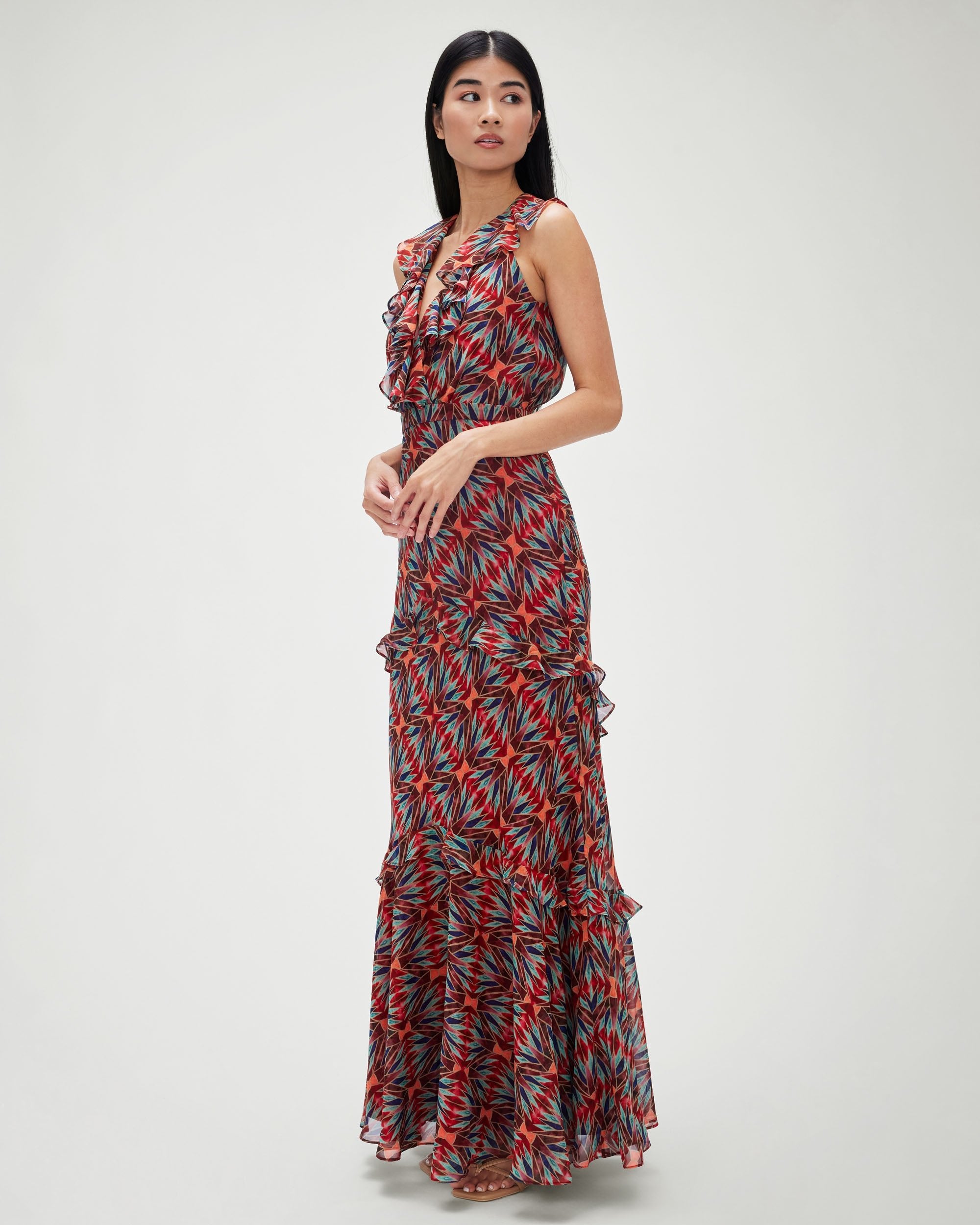 Saloni rita shop floral dress