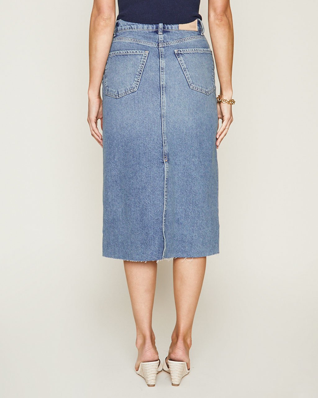 The Highland Denim Skirt in Vintage Sapphire - 30% off End of Year Sale