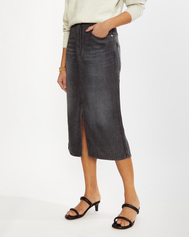 Tilauria Denim Skirt in Grey