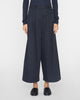 Bio Twill Triple Pleat Cropped Pant in Dark Navy