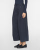 Bio Twill Triple Pleat Cropped Pant in Dark Navy