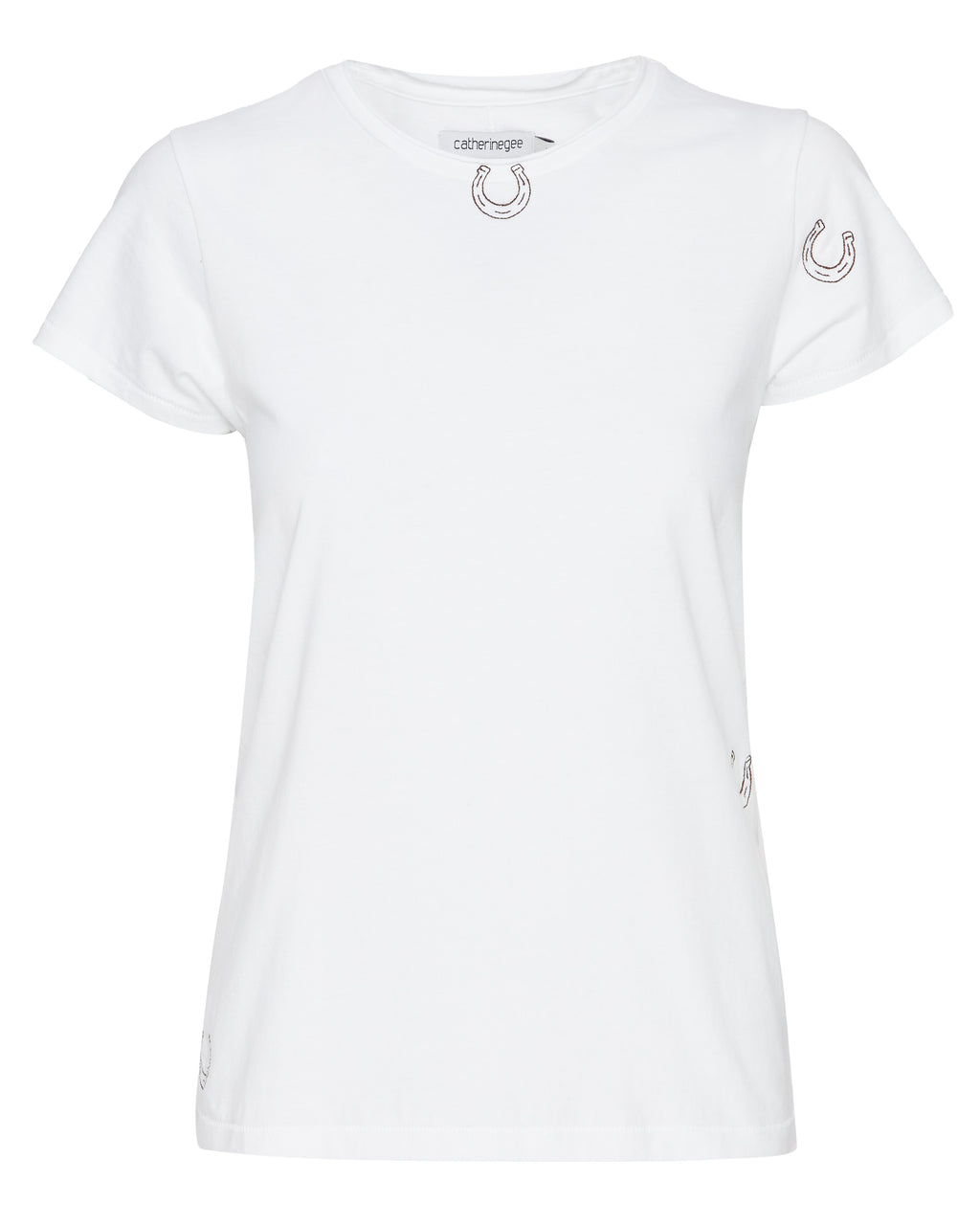 Embroidered Cotton T-Shirt in Horseshoe