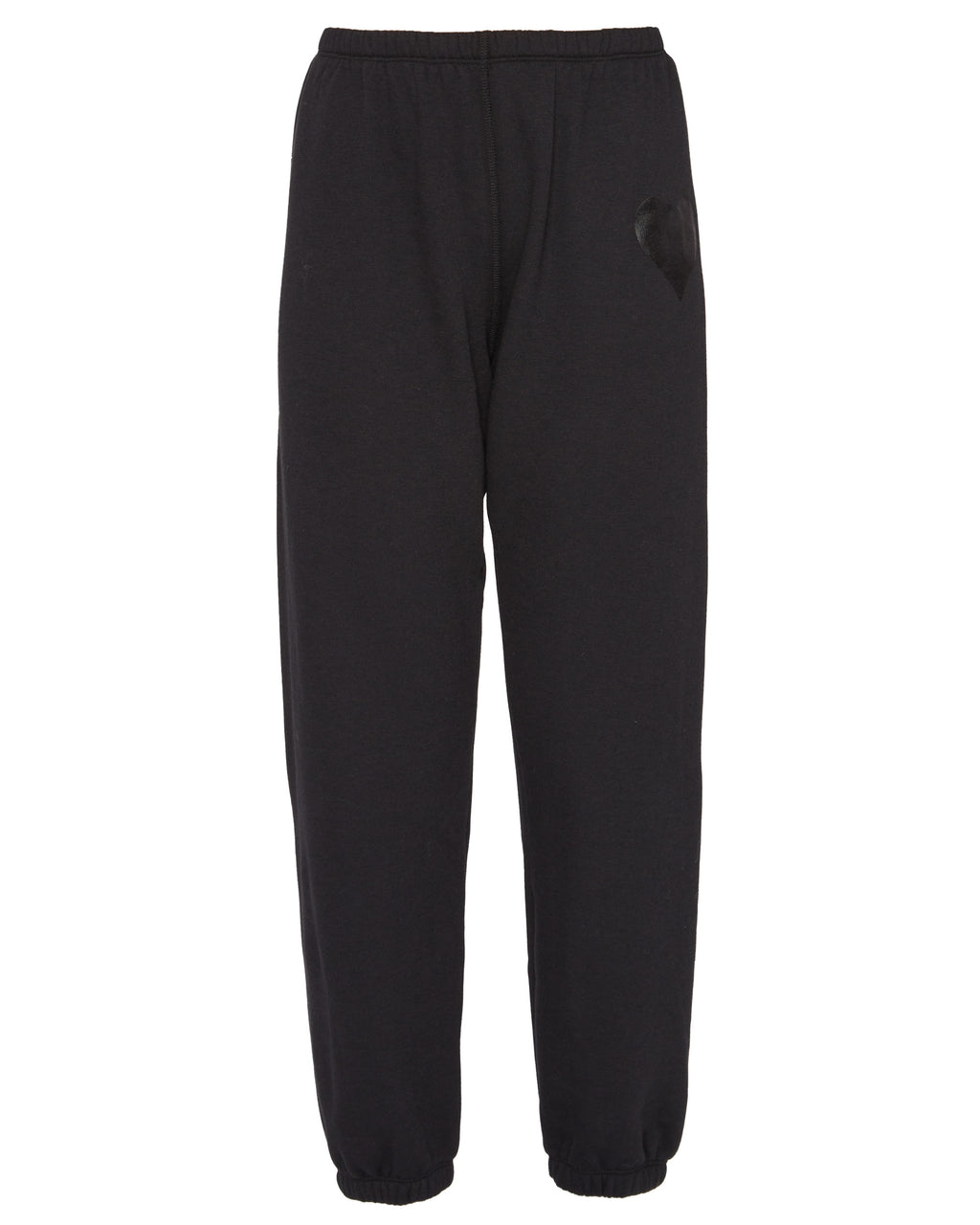 Heart Sweatpants in Black/Black