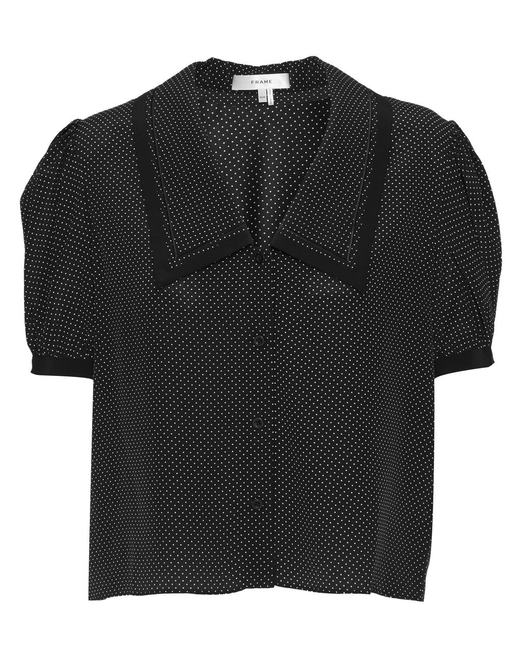 The Polka Dot Sailor Blouse in Black Multi